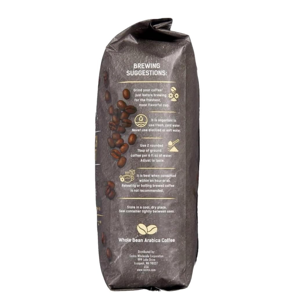 Кофейные зерна Costco Kirkland, французская обжарка, кофе французской обжарки, 2 кг или больше, цельные зерна, горькая темная обжарка, большая емкость, 4 пакета продано