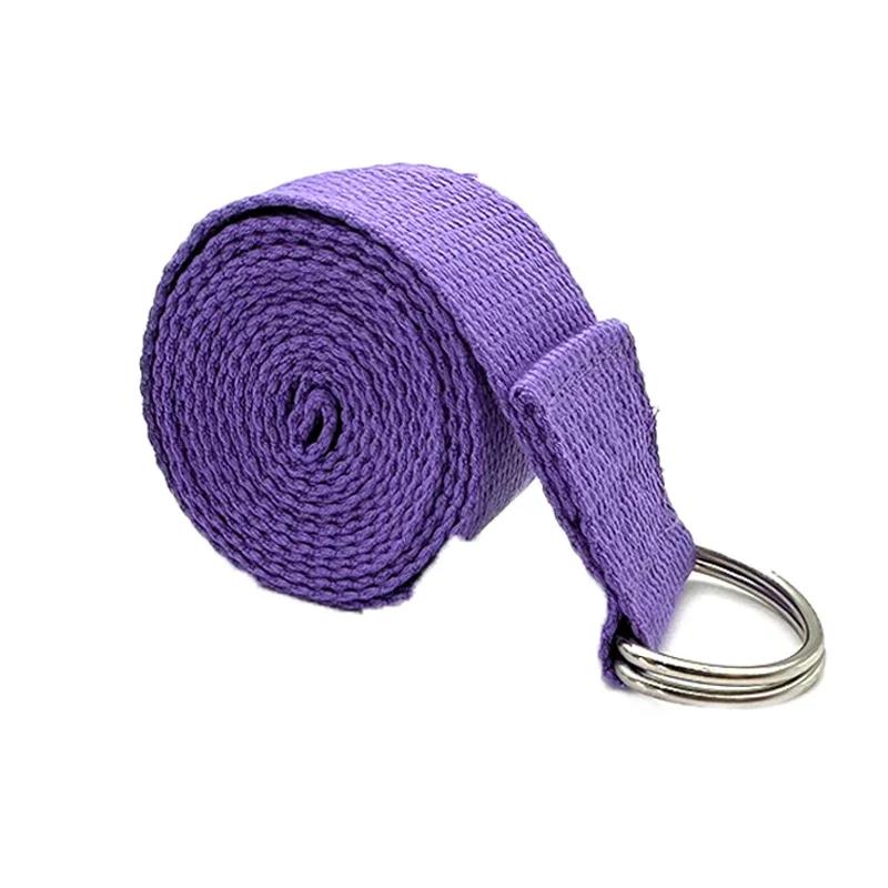 Yoga Strap Adjustable D-Ring Buckle Gives Flexibility for Yoga Stretching Durable Cotton Exercise Straps