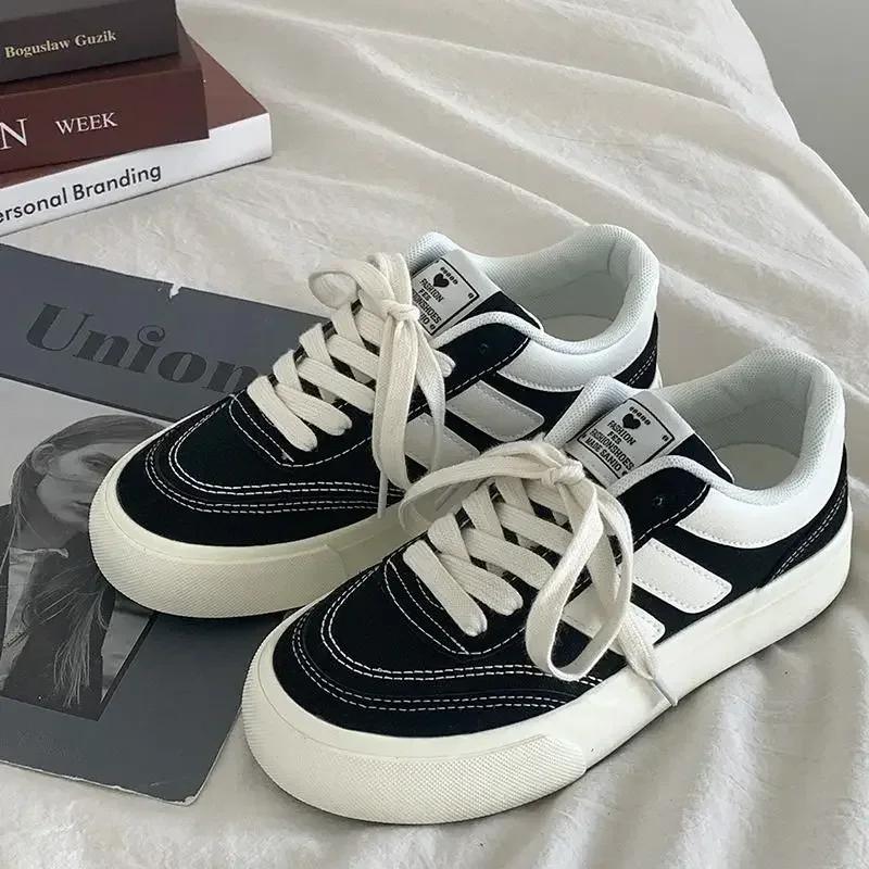 Распродажа новых красных женских кроссовок из вулканизированной кожи, повседневных кроссовок на платформе, винтажных женских кроссовок на плоской подошве, теннисных кроссовок на платформе