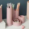 Подставка для ручек с пятью отверстиями, креативная круглая ваза для ручек, карандашница, держатель для кистей для макияжа, органайзер для хранения канцелярских принадлежностей