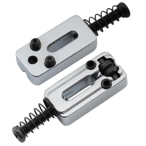 Musiclily Pro 10.8mm Pitch Modern Style Zinc Alloy Roller Saddles for Imported Strat/Telecaster Electric Guitars, Chrome (Set of 6)