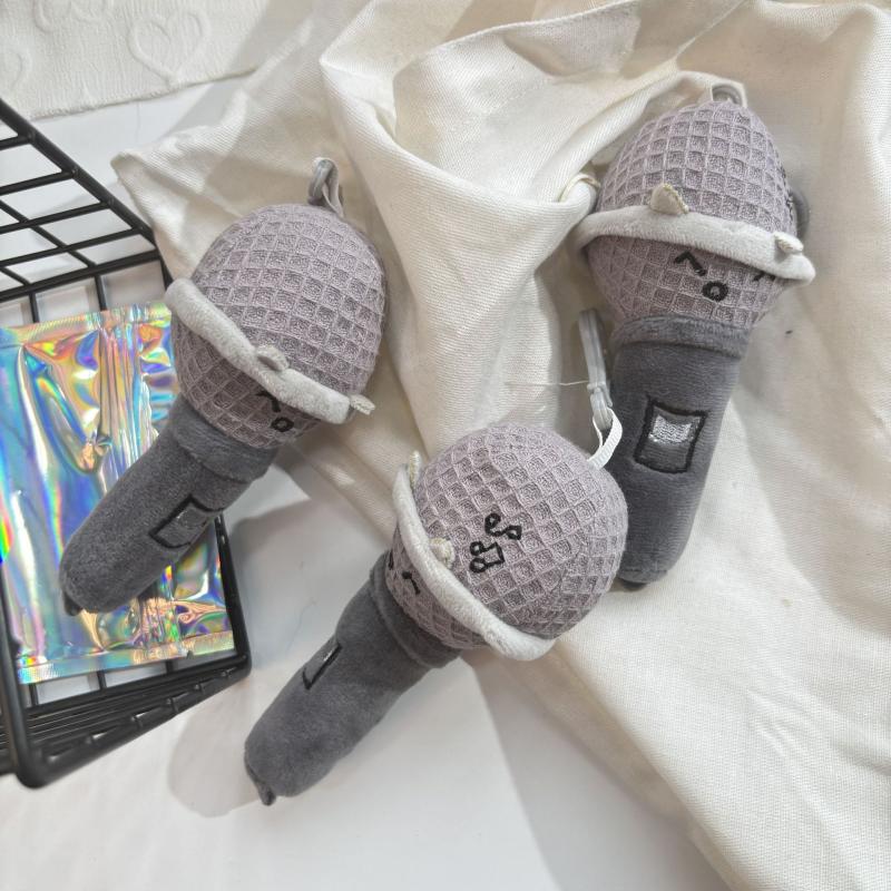 Мультяшный Милый Плюшевый Брелок Креативное Улыбающееся Выражение Кукла-Микрофон Подвеска Рюкзак Сумка Подвесной Шнурок Шарм Аксессуары