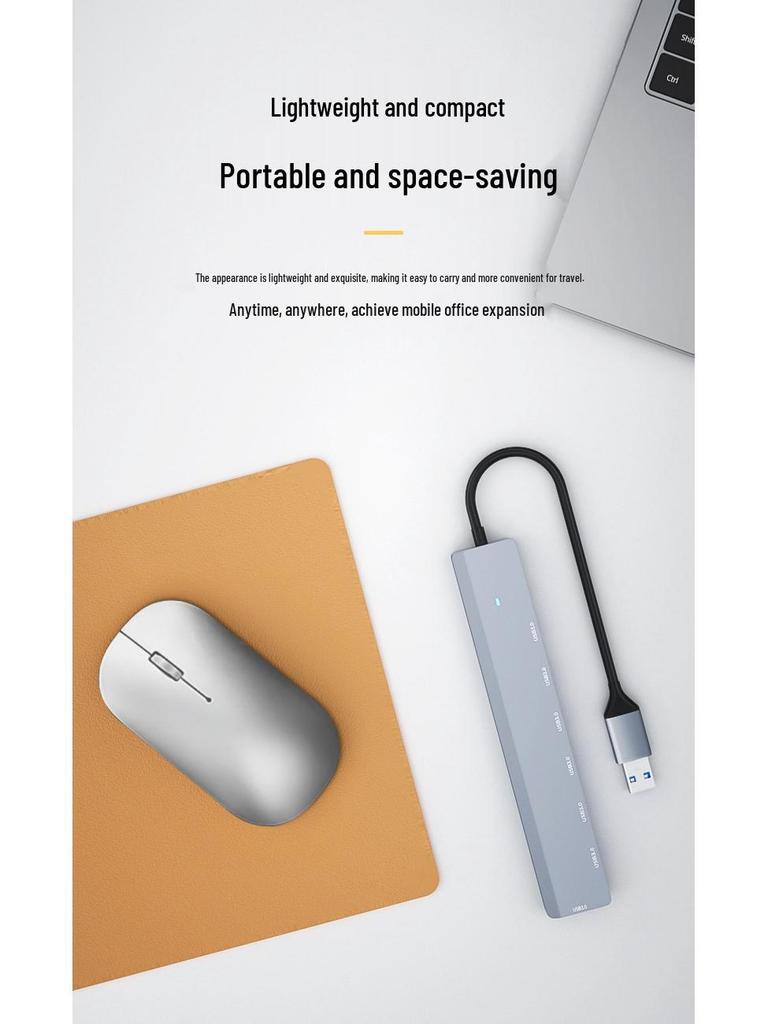 Семипортовый USB 3.0 хаб-расширитель с блоком питания постоянного тока для ноутбуков, клавиатур, мышей и USB-накопителей