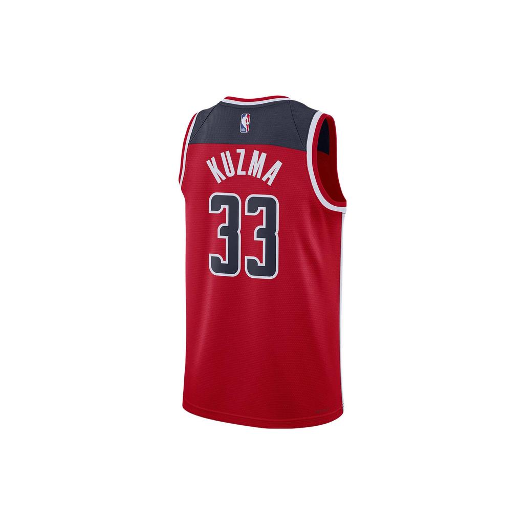Nike NBA Team Print Sleeveless Basketball Jersey Fan Edition 22-23 Season Limited Edition Wizards Kuzma No. 33 Unisex Jersey Red DN2025-658