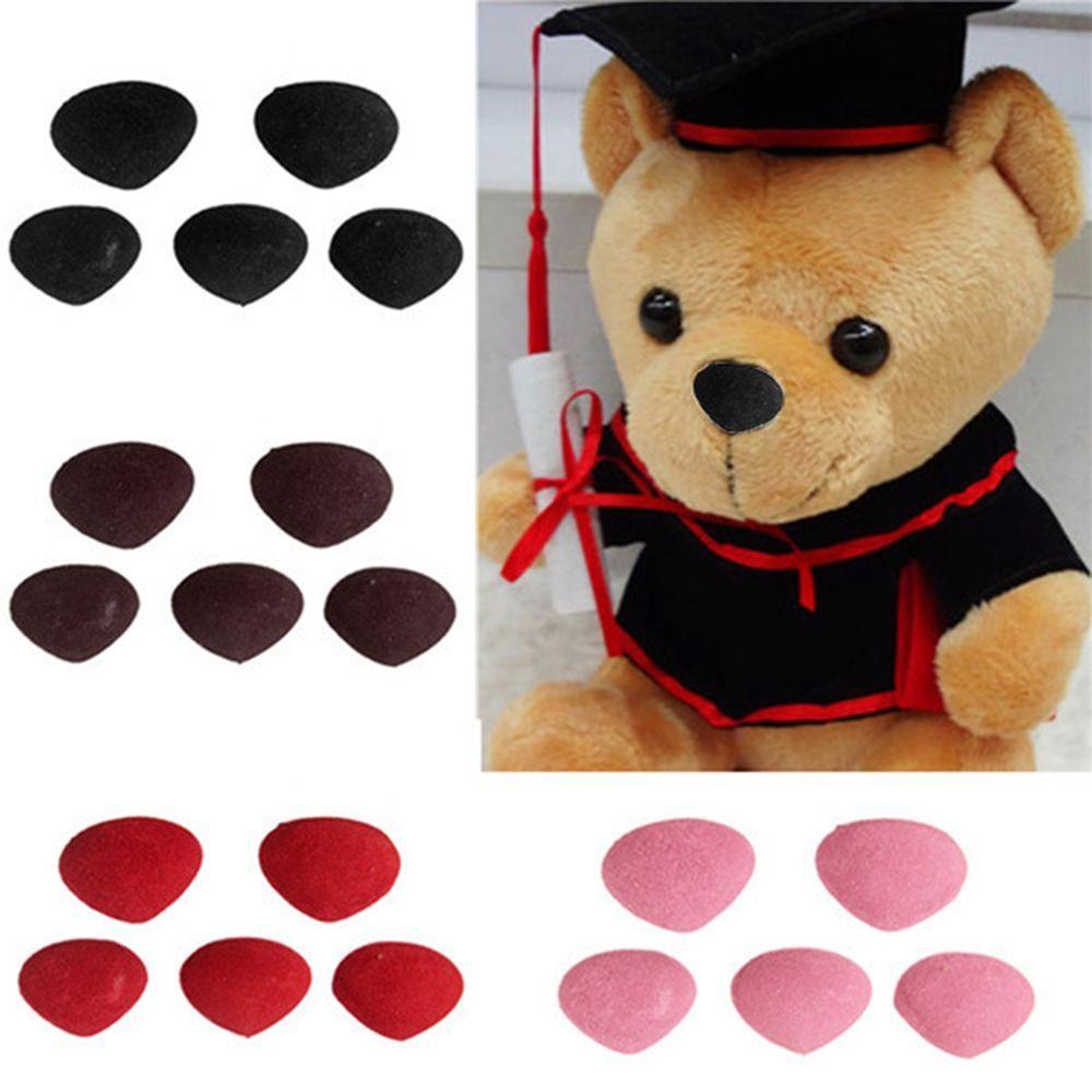 10pcs/bag Hot Craft Toys Velvet Dolls Accessories Bear Buttons Plastic Triangle Nose