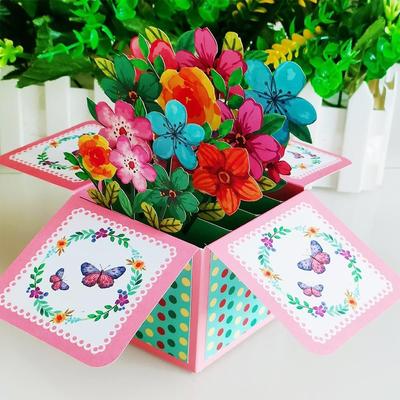 Полезный букет цветов для девушки, на день рождения, свадьбу, бумажные цветы, поздравительная открытка, букет из роз/лилий/подсолнухов, объемный букет.