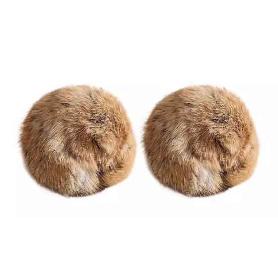 Пушистый Шарик Кошачья Игрушка Мягкий Пушистый Шарик из Кроличьего Меха Моющийся Веселый Мячик для Кошек Стимулирует Охотничий Инстинкт Игрушка-Пиналка для Домашних Кошек Тренировка