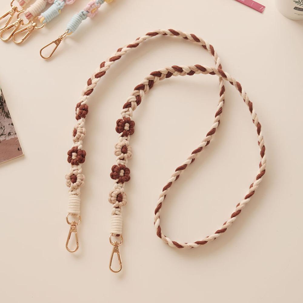 Ручная работа Цветочная плетеная цепочка Сумка против потери Плетеная веревка Плетеная ромашка Подвесная цепочка Шоппинг
