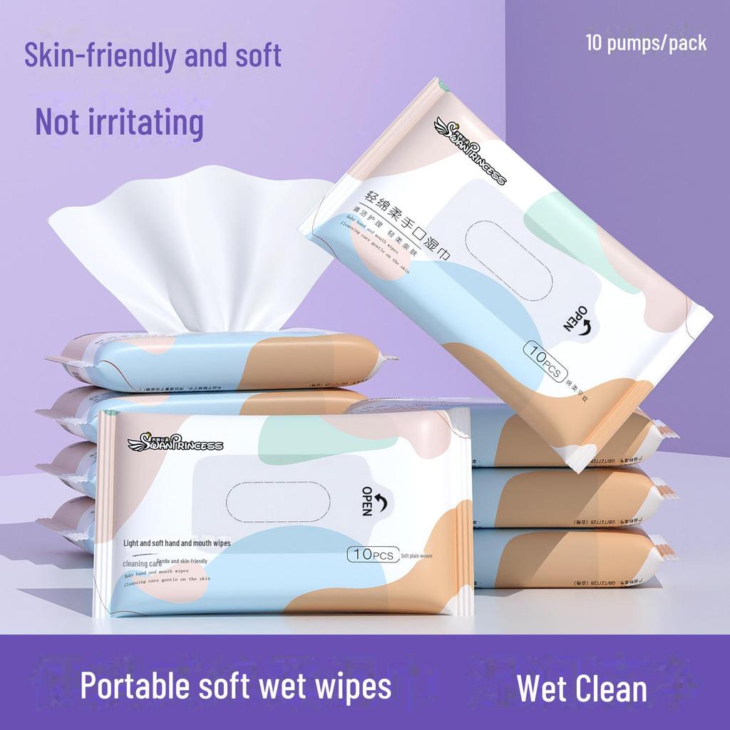 Infant Hand & Mouth Cotton Soft Wet Wipes - Gentle Clean for Baby