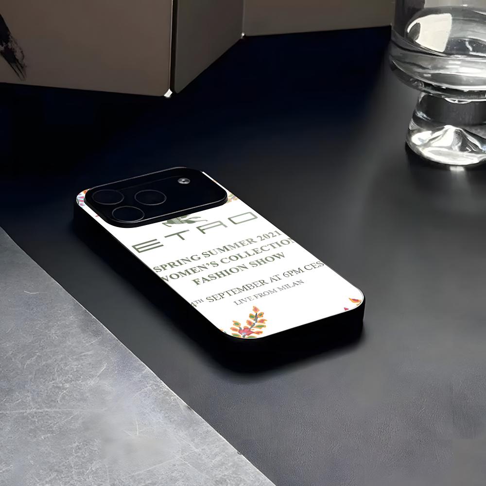 Женский чехол Etros для телефона со стеклом для iPhone 17 Air 16 15 17 14 Pro Max 13 Прочный 12 11 X XS XR Plus Для Samsung S 25 24 23 22