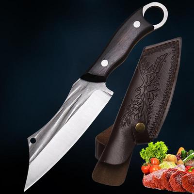 Ручной нож для мяса из нержавеющей стали, выкованный вручную, обвалочный нож, бытовой нож для мяса, острый нож, нож для фруктов