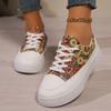Модные женские туфли на плоской подошве с принтом случайные спортивные туфли для бега повседневные кроссовки дизайнерские 2024 новые осенние туфли для ходьбы на шнуровке