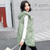 Women Autumn Winter Outwear Thicken Waistcoat Cotton Padded Hooded Sleeveless Jacket Coat Vest