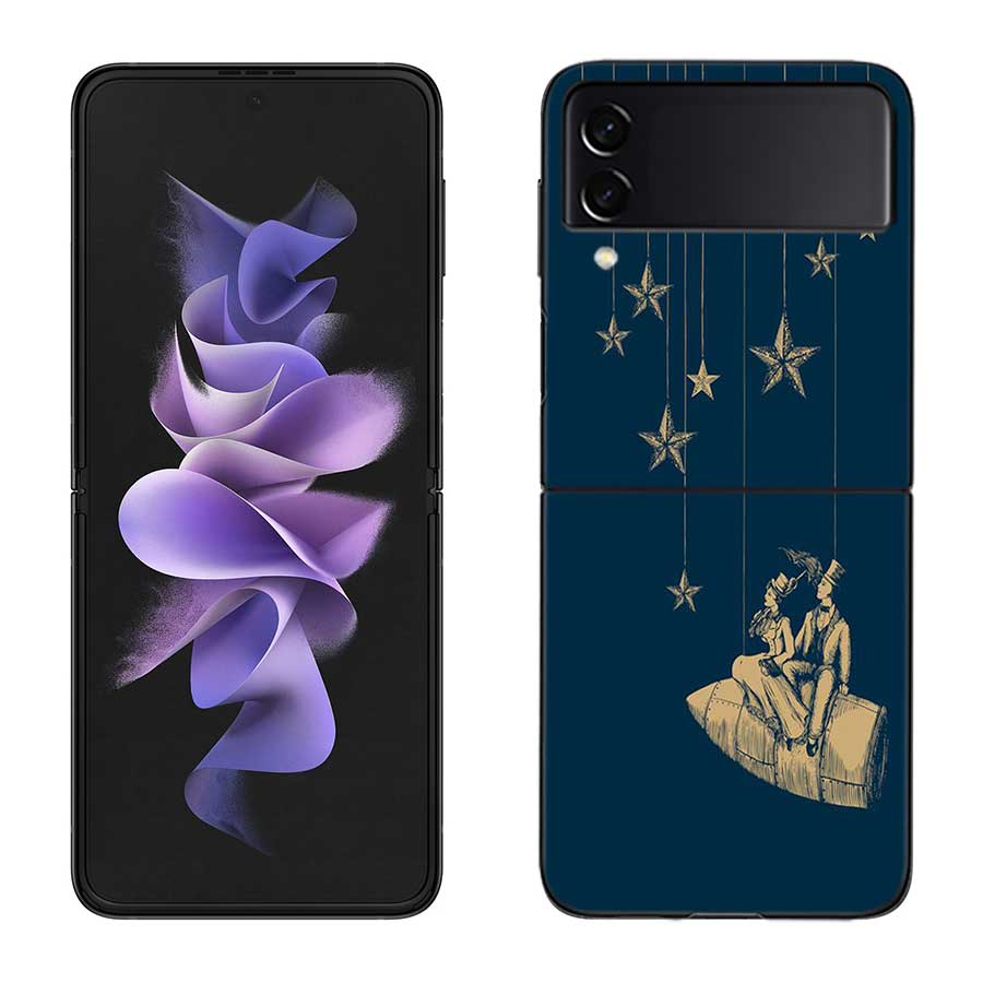 Rock The Smashing Pumpkins Phone Case For Samsung Z Flip 7 6 5G Galaxy Z Flip 5 4 3 Black Hard Cell Cover Luxury PC Shell Coque
