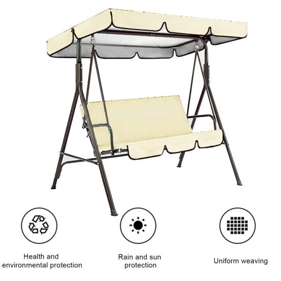 Садовые качели, водонепроницаемый сменный навес, простая установка, водонепроницаемые, устойчивые к ультрафиолетовому излучению, уличные качели для патио, солнцезащитный козырек, комплект чехлов на сиденье
