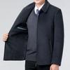 Men's Short Double-sided Cashmere Coat, Winter Thickened Woolen Woolen Jacket, Middle-aged Dad Lapel Woolen Coat