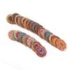 100 Pcs Mixed Pattern Vintage Wood Buttons with 2 Holes for DIY Sewing Craft Decorative 25mm