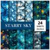 24 Pieces Of Starry Sky Material Paper Handbook Collage As A Base Diy Decoration Photo Background Element