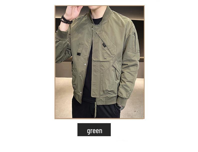 Стильная мужская куртка-бомбер: Весна/Осень 2025 - Модный, Высококачественный, Повседневный Бейсбольный Стиль