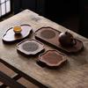 Традиционный поднос для чая из грецкого ореха, чайник, чашка, поднос из массива дерева, коврик, офисные подносы для кофейных чашек, домашние аксессуары для чайной церемонии