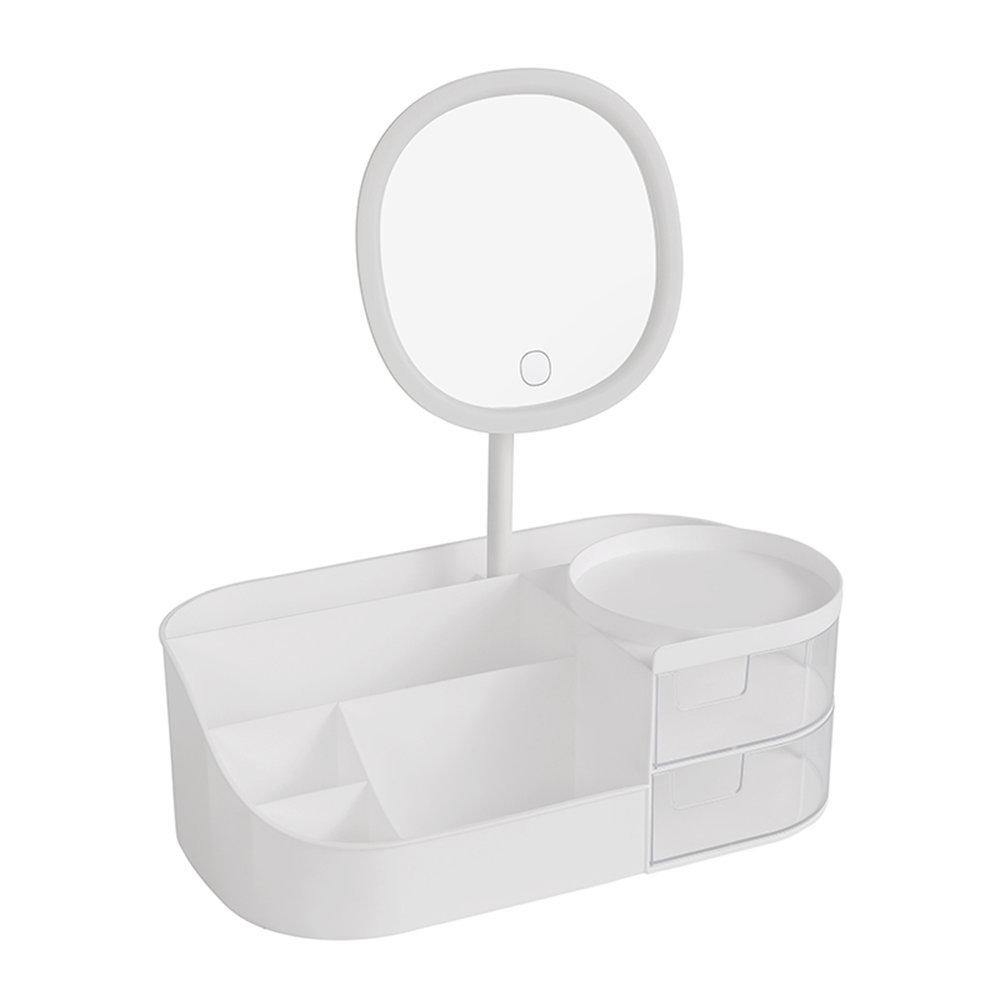 Многофункциональный органайзер для макияжа с зеркалом и местом для хранения средств по уходу за кожей