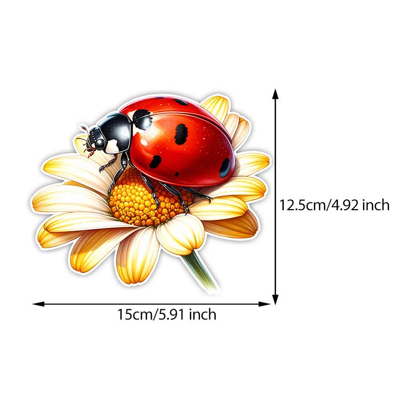 Red Beetle Ladybug Car Sticker Vinyl Decal Waterproof Rear Window Motorcycle Camper Bumper Truck Laptop Decoration TM391