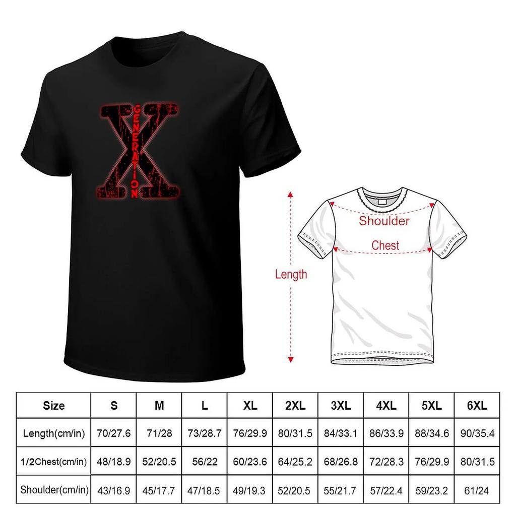 Generation X T-shirt Short Sleeve Tee Blouse Animal Prinfor Boys Plain Men Graphic T Shirts