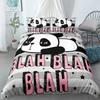 Panda Printed 2/3pcs Bedding Set Bamboo Duvet Cover For Adult Child Bedclothes And Pillowcases Comforter Covers Bed Sets