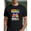 Men'S T-Shirt Crafted from Pure Material Showcasing Cartoon Characters with a Touch of Polish Humor