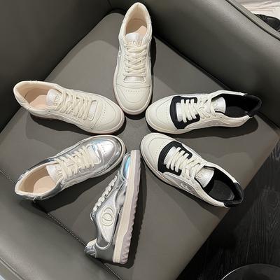 Версия из коровьей кожи~ натуральная кожа толстая подошва маленькие ароматные туфли ретро кеды женские новые универсальные повседневные спортивные туфли маленькие белые туфли