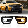 DRL для Ford Ranger 2022 2023 Wildtrak XLT Sport Platinum светодиодные дневные ходовые огни для переднего бампера автомобиля дневные ходовые огни Авто 12 В