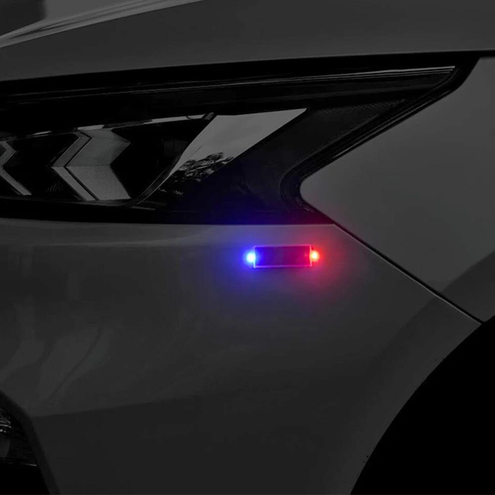 Мини светодиодный автомобильный предупреждающий свет на солнечной энергии, ночная охранная имитация сигнализации, беспроводная противоугонная предупреждающая лампа, мигающая имитация сигнализации