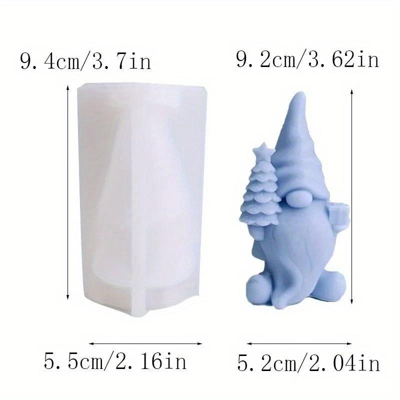 Holiday Wreath Christmas Tree Santa Claus Silicone Candle Mold DIY Long Hat Garland Dwarf Plaster Soap Making Party Decor Gifts