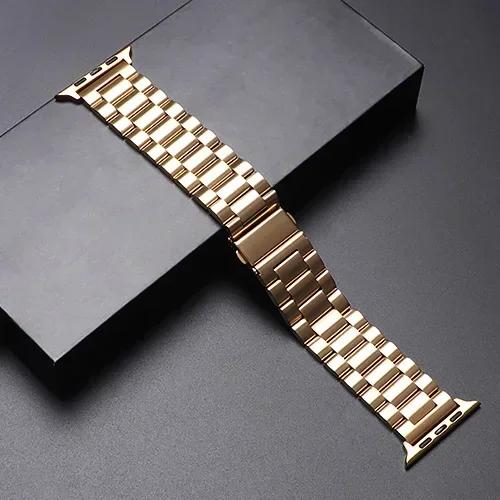 Stainless Steel Strap For Apple Watch Ultra 2 49mm 45mm 41mm 40mm 44mm 46mm Watch Strap Metal Bracelet For iWatch 10 9 8 7 6 5 4