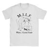 MILF Man I Love Feet Unisex's T Shirts  Novelty Tees Short Sleeve Crew Neck T-Shirt Pure Cotton Plus Size Tops