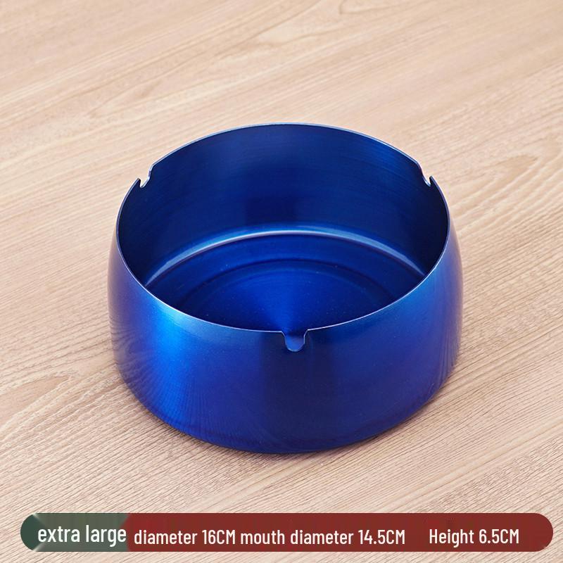 Stainless Steel Windproof Ashtray - Durable, Stylish, and Large for Bars, Cafes, and Hotels
