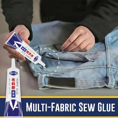 Прозрачный Тканевый Швейный Клей Высокая Вязкость Прочность Устойчивость к Коррозии Клей для Ремонта Одежды Быстросохнущий Не Раздражающий