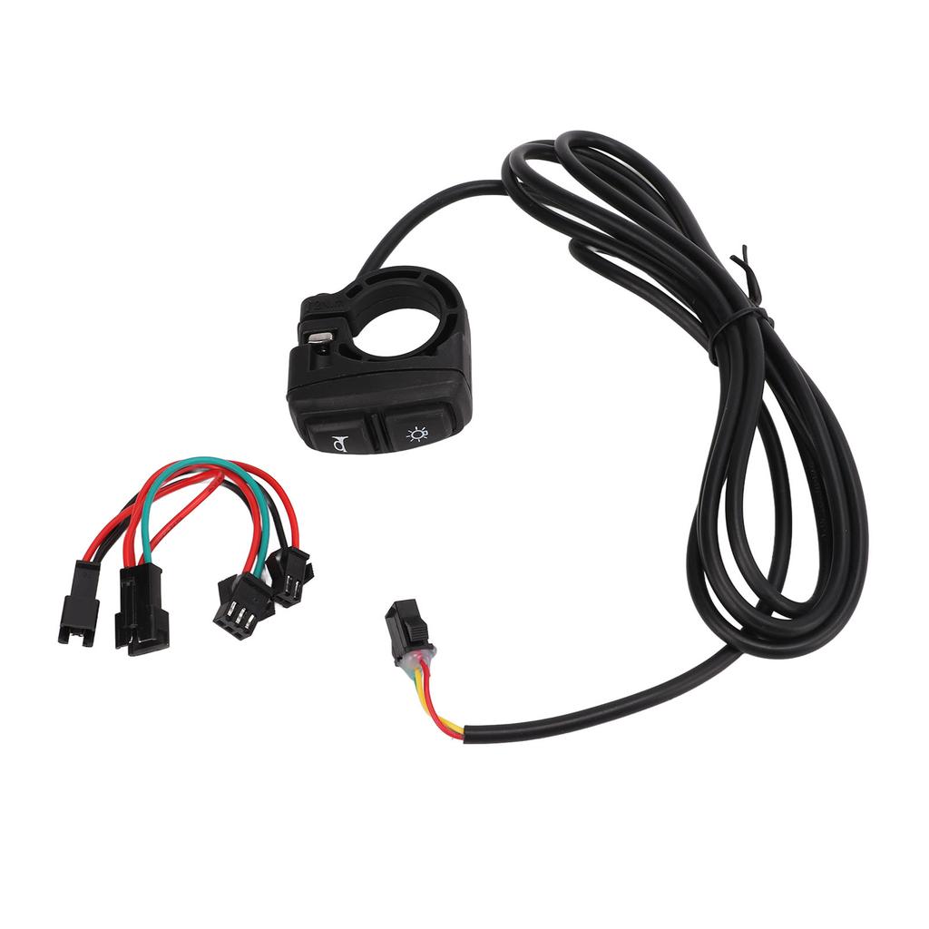 Lamp Horn Switch 2 In 1 Wear Resistant Scooter Switch with Light Adapter Cable for Electric Bike Motorcycle Scooter