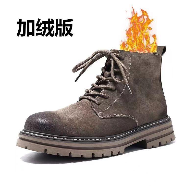 Американские ретро ботинки Мартин мужские 2025 новая осень и зима кожаные в британском стиле рабочие ботинки мужские на толстой подошве шлепанцы кожаные туфли