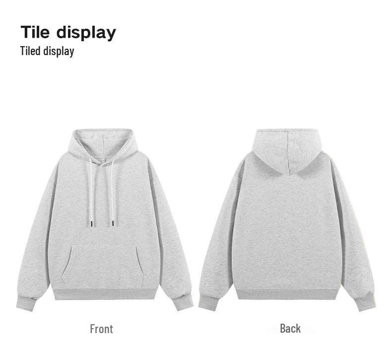 2025 Autumn Solid Color Loose Hoodie for Couples