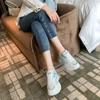 Женские кроссовки на толстой подошве, кроссовки «папины», весна-осень, маленькие сетчатые туфли, студенческие, корейская версия, универсальные, дышащие спортивные туфли, повседневные туфли