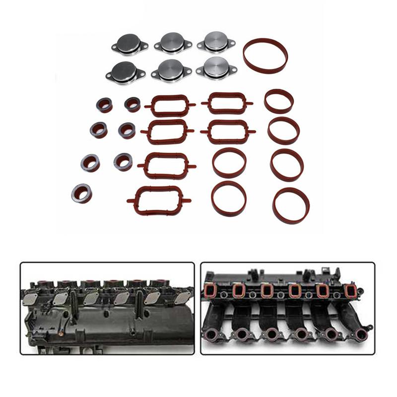 B07A-26Pcs Intake Manifold Seal Gasket Kit 11612246945 11617790198 For BMW 3 5 6 7 Series E61 E63 E70 E83 E90 E92 X3 X5 X6 Parts