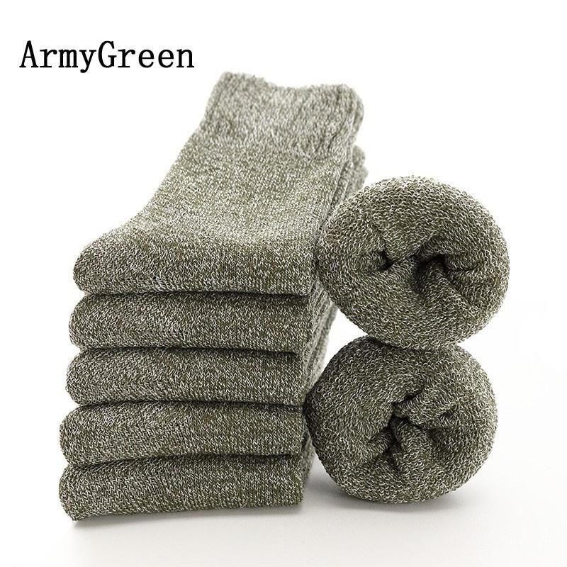 5 Pairs Super Thicker Wool Cashmere Socks Keep Warm Merino Wool Rabbit Socks Fall & Winter Casual Cold Resistance Sock for Men and Women