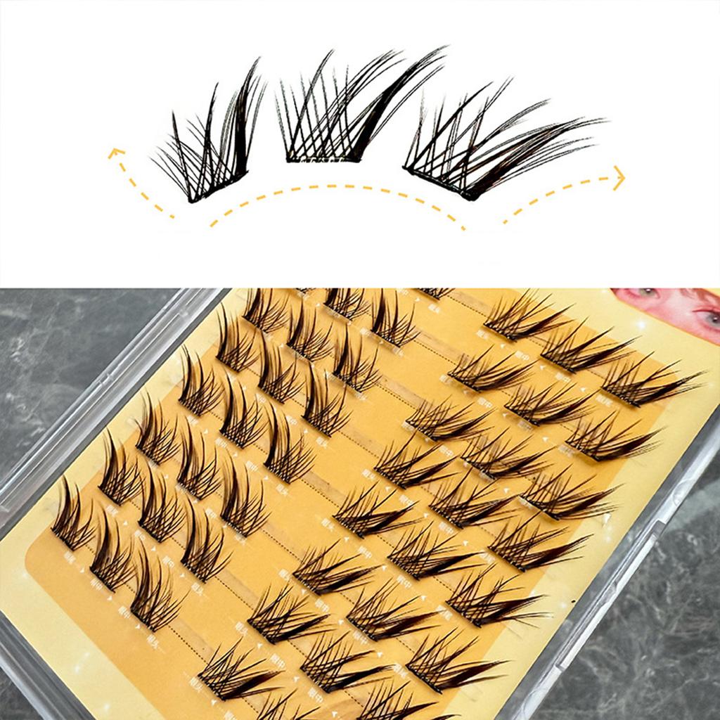 8 рядов натуральные без клея наращивание накладных ресниц манга отдельные пучковые ресницы для женщин девушек продукты для ежедневного макияжа