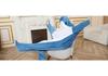 Autumn-Winter Cartoon Shark Flannel Sleeping Bag – Warm, Thick, One-Piece for Couples & Adults