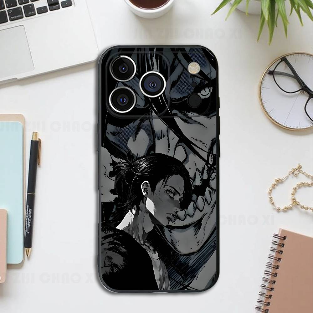 Eren M-Mikasa Armin Levi Silicone Soft Phone Case For IPhone17 16 15 14 13 12 11 Pro Max Plus X XR SE Cover