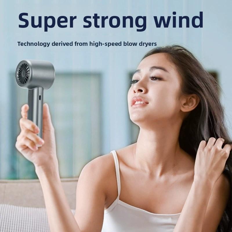 Mini ventilador de mano portátil recargable por USB, ventilador de alta velocidad para escritorio