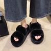 Mao Mao Slippers Women's High-end Outer Wear, New Autumn and Winter Hair Mop, and Thick-bottomed Winter Plush Home Cotton Mop.