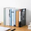 1Pc Transparent Acrylic Bookend Stand Bookshelf Desktop Decorative Storage Rack