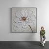 Modern White Flower Oil Painting Canvas Wall Art Painting Living Room Hotel Decor Aesthetics